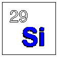 Elemental symbol for Silicon